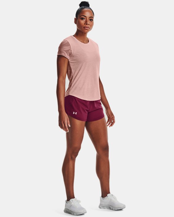 Women's UA Speedpocket Shorts, Maroon, pdpMainDesktop image number 2